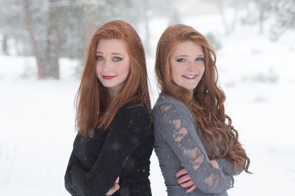 sisters, redheads, beautiful